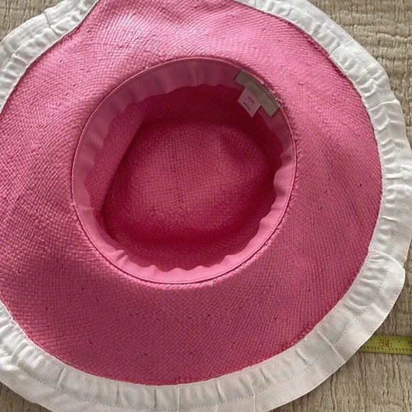 Nordstrom Fine Italian Floppy Pink Straw/Paper Wide Brim Hat NWOT New! - Picture 5 of 5